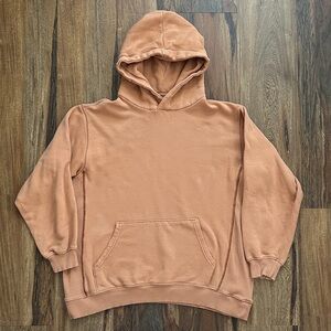 Aerie Burnt Orange Oversized Distressed Hoodie Size Small